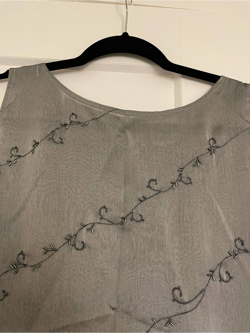 Light Gray Embroidered Women's Tunic - Picture 5 of 8